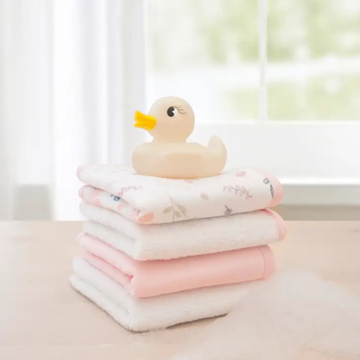 'Botanical Flowers' Organic Washcloths 4pk