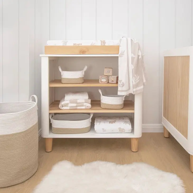 Hazel/White Nursery Storage Set 3pc