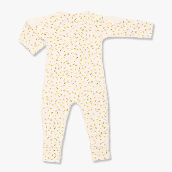 Chamomile Waffle Zip Romper