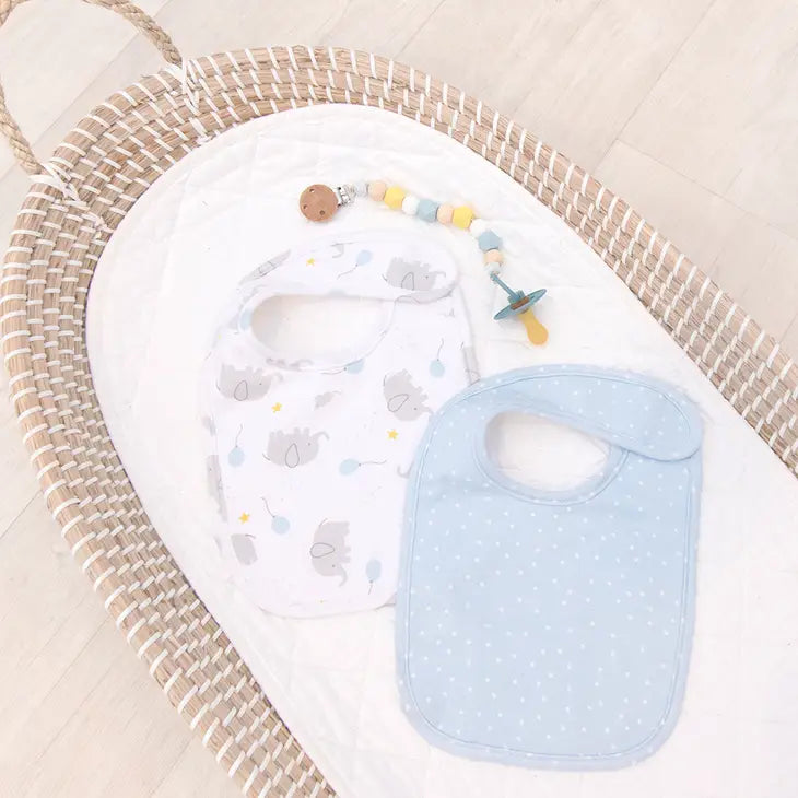 'Mason Elephant' Bibs 2pk