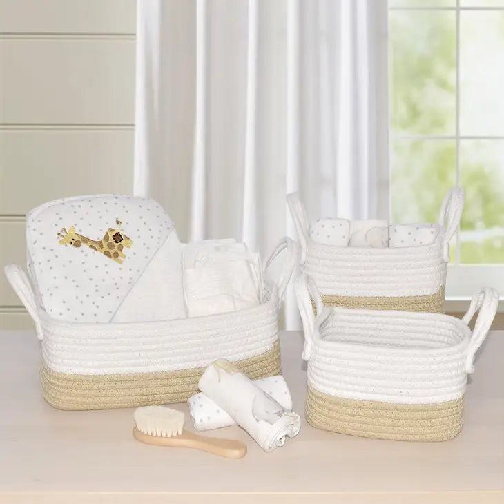 Hazel/White Nursery Storage Set 3pc