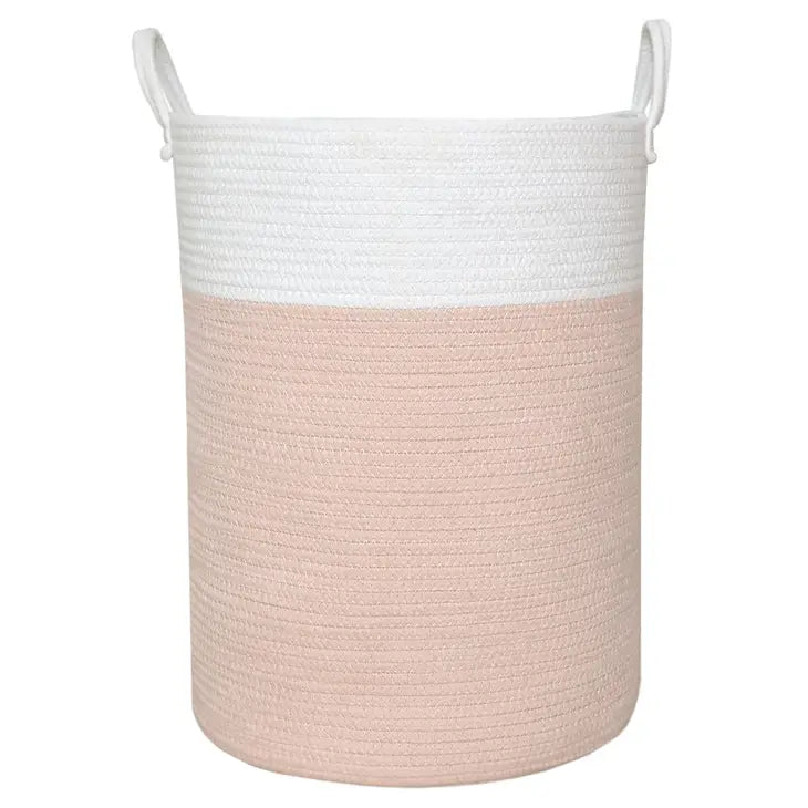 Blush/White Large Hamper/Toy Storage