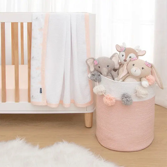 Blush/White Large Hamper/Toy Storage