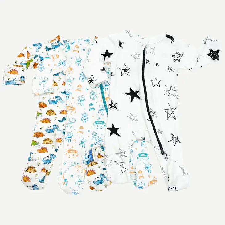 'Reach for the Stars' Footed Onesie