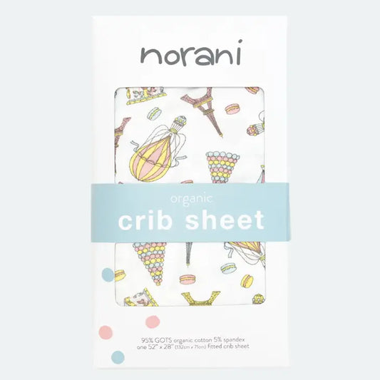 'One Day in Paris' Fitted Crib Sheet