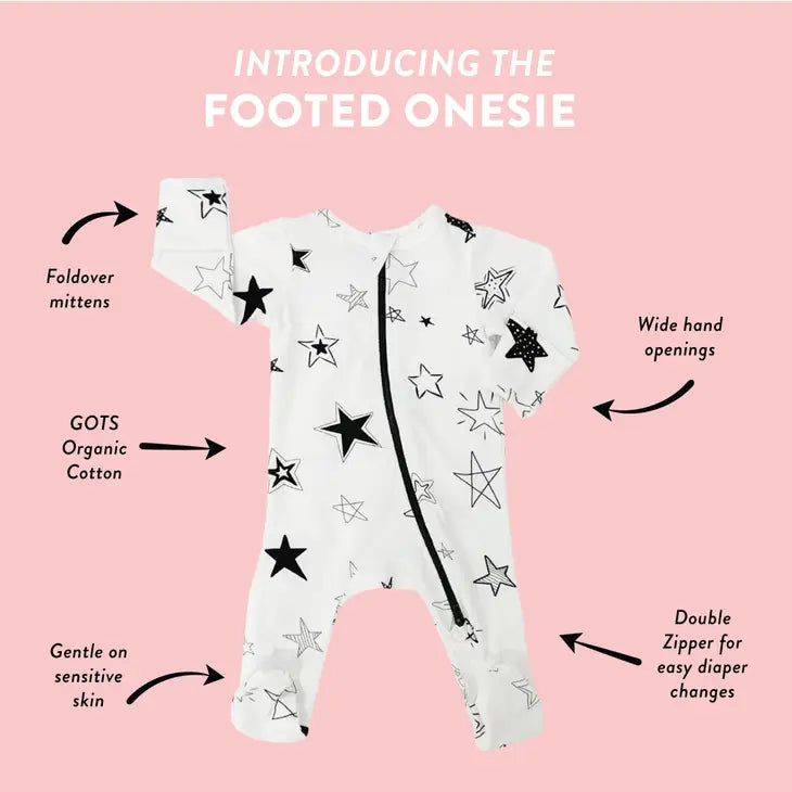 'One Day in Paris' Footed Onesie