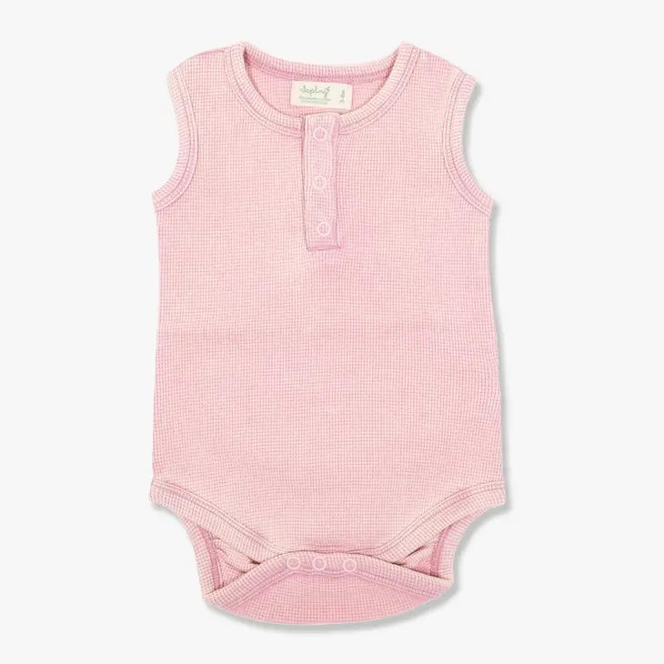 Vintage Pink Waffle Tank Bodysuit