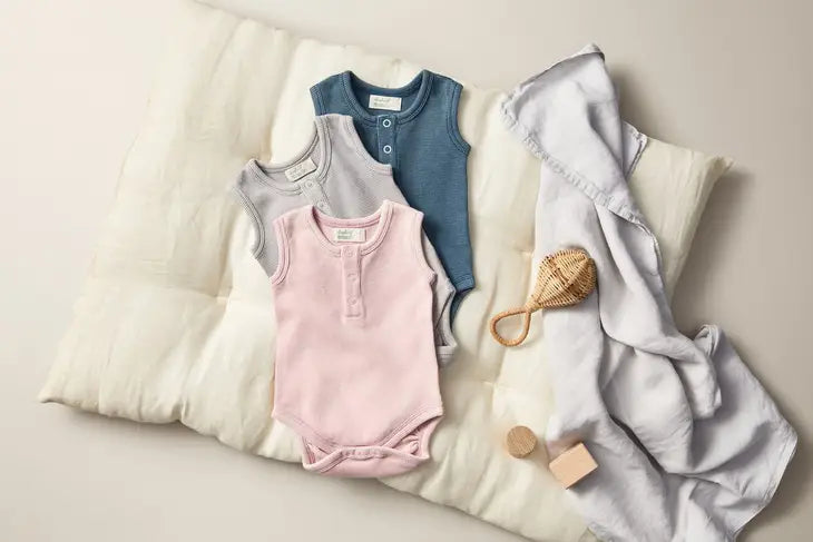 Vintage Pink Waffle Tank Bodysuit