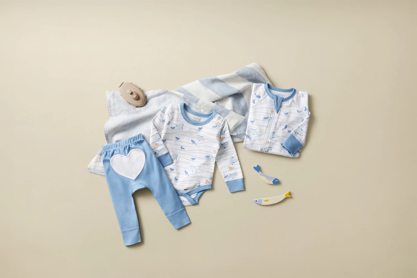 Whales Zip Romper