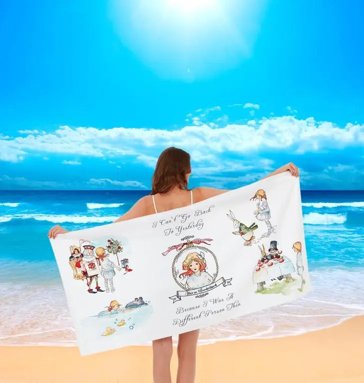 Alice in Wonderland Beach Towel