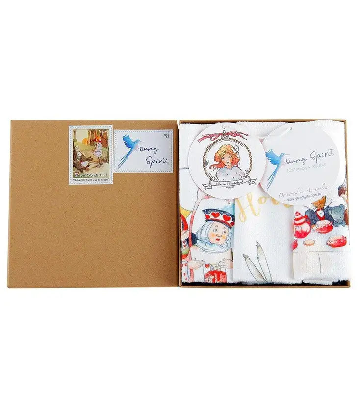 'Alice in Wonderland' Face Cloth Gift Set 3pc